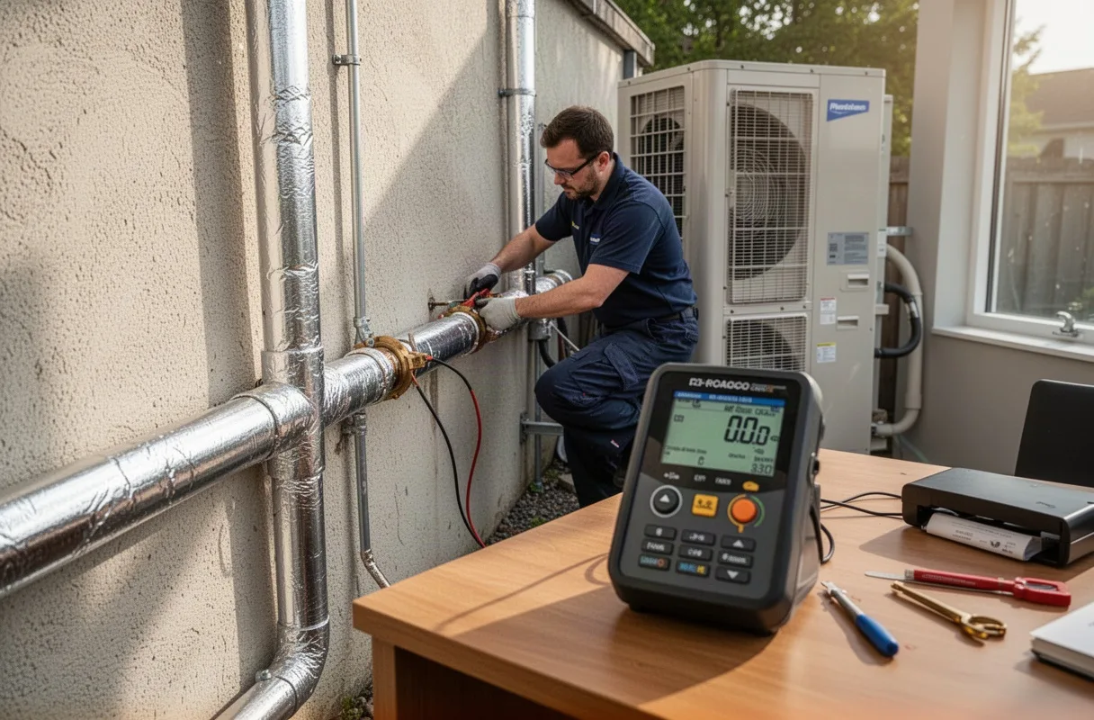 Pipework Extension and Condenser Relocation